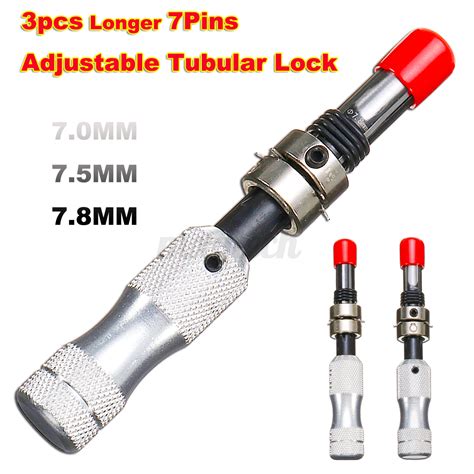 pcs longer pins adjustable tubular lock pick tools set mm mm
