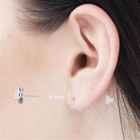 pierced earring plastic sleeve polyethylene 8 pack e arrs e
