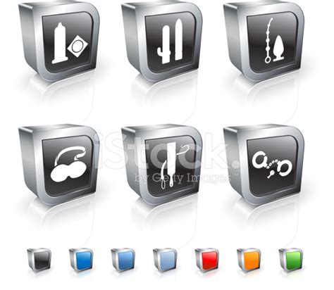 sex toys 3d royalty free vector icon set stock vector