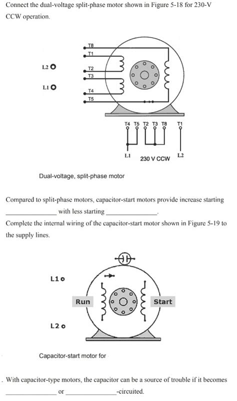 capacitor motor wiring diagram capacitor motor split permanent schematic diagram