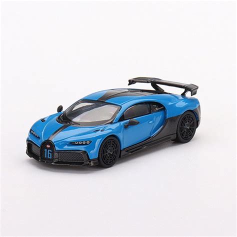mini gt bugatti chiron pur sport blue miniature toy shop