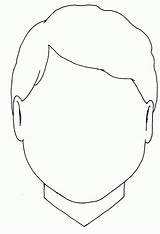 Coloring Face Pages Blank Boy Outline Adult Template Discover Printable sketch template