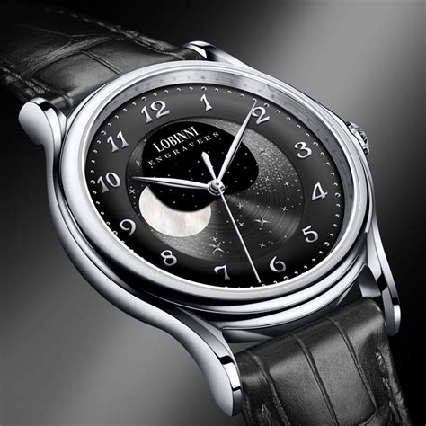 lobinni men moon phase  automatic  wind watches chicitem store