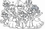 Mario Coloring Pages Super Characters Kart Odyssey Party Printable Cart Peach Color Character Print Princess Getcolorings Getdrawings Colorings sketch template