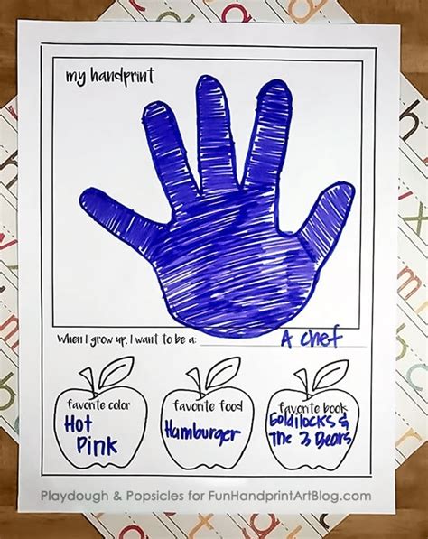 printable  day  school interview  photo handprint