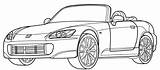 Honda Coloring Pages S2000 Car Cars Carscoloring sketch template