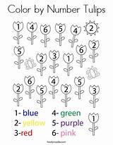 Coloring Number Tulips Color Favorites Login Add sketch template