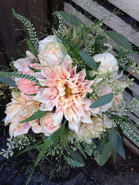 delicate dahlia bridal bouquet  san francisco ca flowers   valley