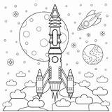 Kosmos Colorear Pracy Karty Weltraum Druku Zum Kwiecien Ufo Wonder sketch template