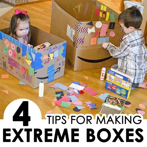 tips  extreme box decorating busy toddler