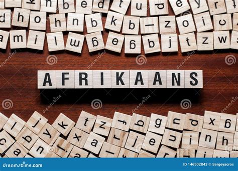 afrikaans word concept  cubes stock image image  definition paper