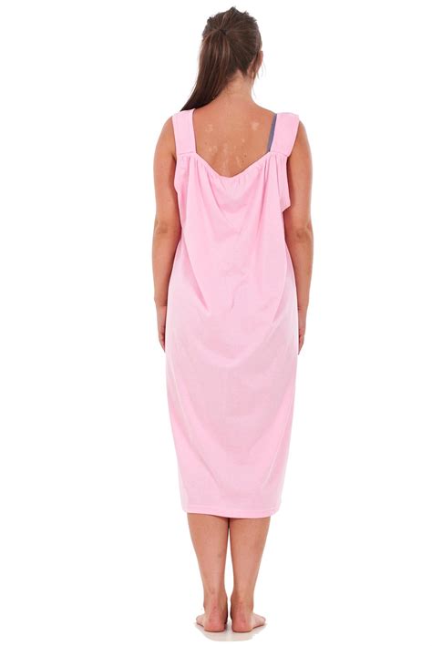 women plus size nightwear plain 100 cotton sleeveless long nightdress