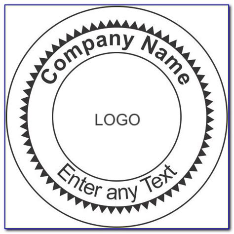 company stamp template psd