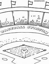 Baseball Field Coloring Pages Getcolorings Color Stadium Getdrawings sketch template