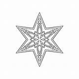 Mandala Pointed Zentangle sketch template