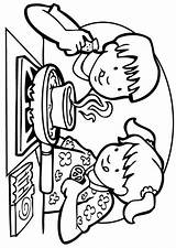 Koken Kochen Cocinar Cucinare Schoolplaten Cuisiner Malvorlage Dibujo Kleurplaten Educima Onderwijs Ausmalbild Schulbilder Leren Gratis Educol Educolor sketch template
