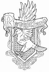 Ravenclaw Crest Harry Gryffindor Hogwarts sketch template