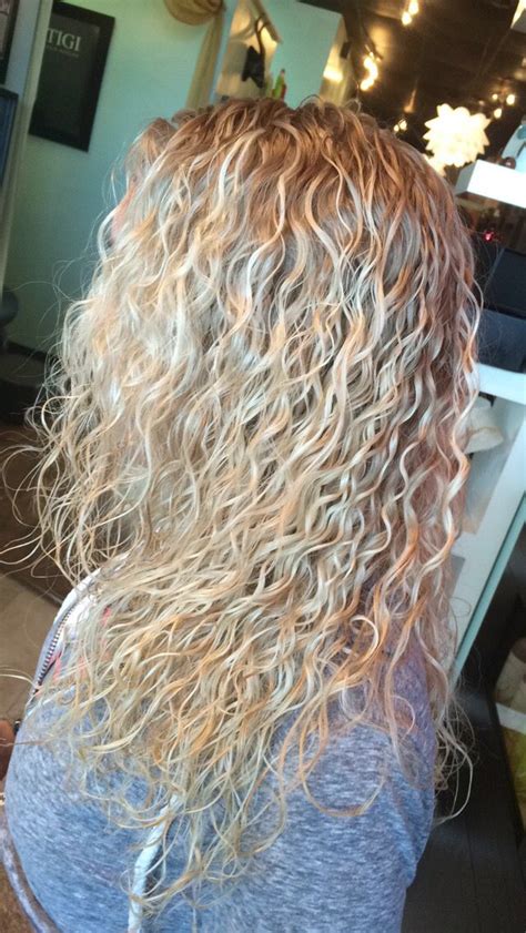 tight perm by jordan schubert curls blonde hair ] in