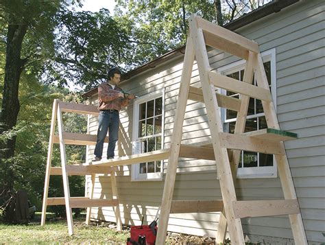 simple homemade scaffolding fine homebuilding