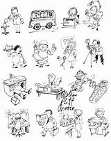 Occupations Coloring Popular sketch template