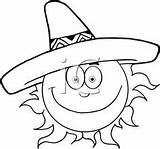 Sun Coloring Pages Happy Getcolorings Happyface sketch template