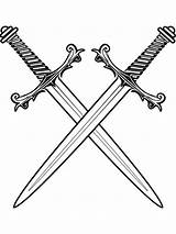 Sword Schwert Espada Espadas Cruzadas Ogum Transparency Dagger Ferramentas 일러스트 Finam Celtic sketch template