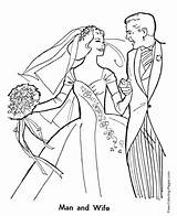 Coloring Pages Wedding Bride Man Links sketch template