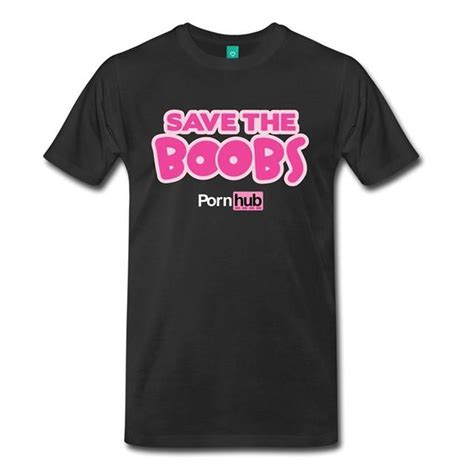 pornhub save the boobs men s premium t shirt 100 cotton