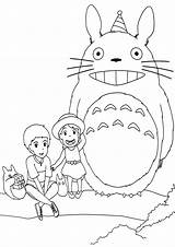 Totoro Coloring Pages sketch template