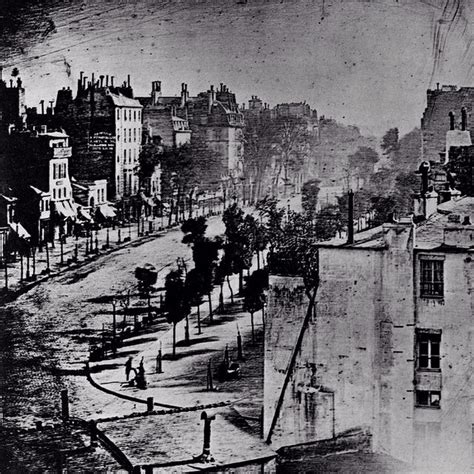 boulevard du temple taken by louis daguerre in 1838 in