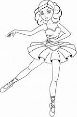 Ballerina Coloring Pages Kids Ballet Getdrawings sketch template