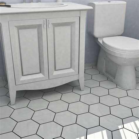 update  living spaces   sleek white hexagonal tiles