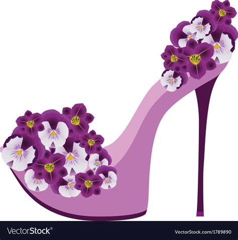 shoes  flowers royalty  vector image vectorstock