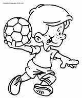 Coloring Pages Soccer Sports Color Kids Printable Sheets Football Found sketch template