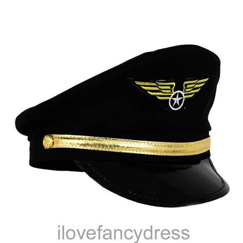 Adult Pilots Hat I Love Fancy Dress