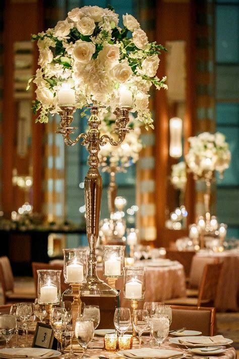 stunning winter wedding centerpiece ideas deer pearl flowers