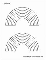 Rainbow Coloring Printable Small Rainbows Firstpalette Pages Templates sketch template