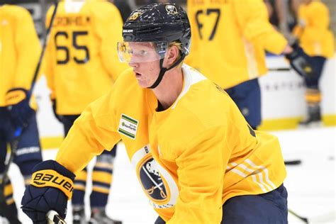 sabres rookie rasmus dahlin has new partner tage thompson to play