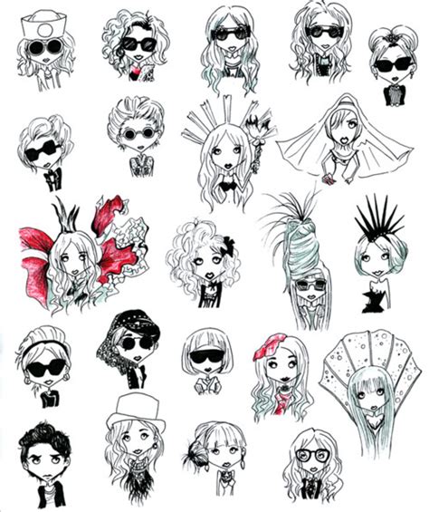 Adorable Bad Romance Cartoon Gaga Illustration Image