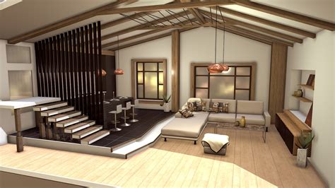 modern interior design  model  gozdemrl aec sketchfab