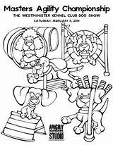 Coloring Pages Obstacle Agility Course Dog Westminster Championship Kennel Masters Something Club There Year Show Will sketch template