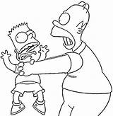 Bart Homer Simpsons Coloring Pages Simpson Print Kids Color Printable Cartoon Coloringhome Colouring Sheets Angry Gets Family Lisa Library Drawings sketch template