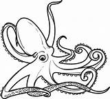 Coloring Octopus Pages Outline Kids Realistic Drawing Print Printable Color Clipart Animals Getdrawings Clipartbest Tattoo 1000 Getcolorings Craft sketch template
