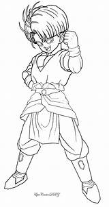 Trunks Kid Goten Coloring Pages Searches Recent sketch template