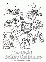 Noel Nuit Rested Twas Bordado Colouring Chalet Primanyc Laminas Library Invierno sketch template