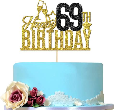 happy  birthday cake topper sixty  year  cake topper  birthday cake decoration