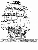 Ship Pirate Coloring Pages Print sketch template