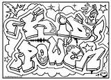 Graffiti sketch template