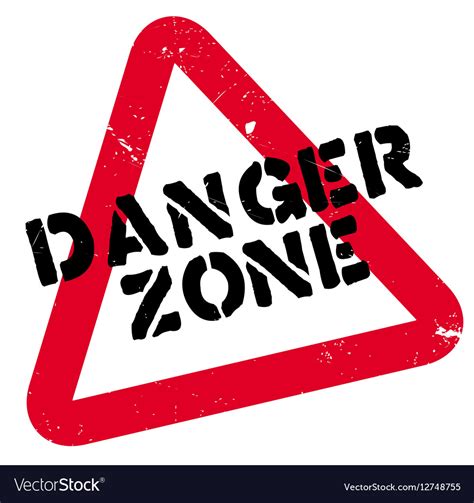 danger zone rubber stamp royalty  vector image