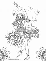 Ballerina Coloring Fairy Pages Getcolorings sketch template